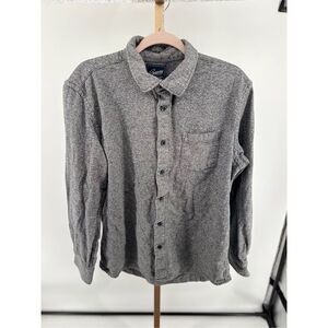 Grayers Cold Weather Rated Mens Large Thick Flannel Button Down Shirt Gray